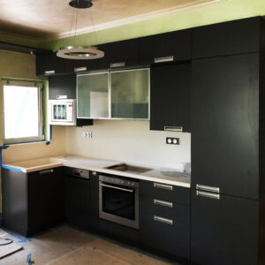 Manufacture of Matte Black Kitchen Furniture