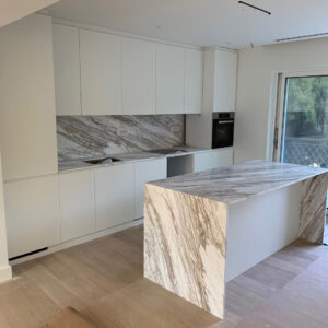 Wood Marble Kitchen Construction